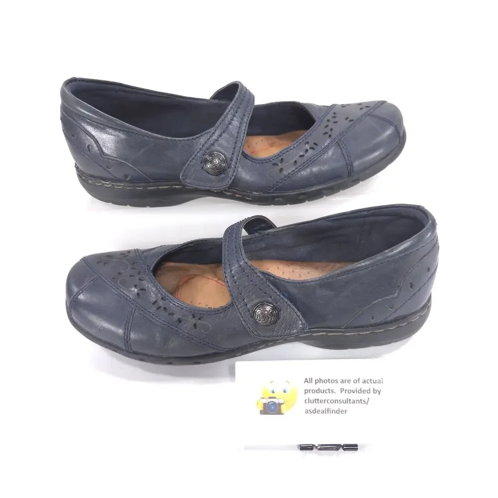 Rockport  Cobb Hill Leather Mary Jane Flat Womens Size 7 N CAG26NV Blue